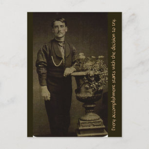 Carte Postale Chaque réalisation commence par la décision...