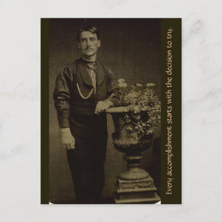 Carte Postale Chaque réalisation commence par la décision...