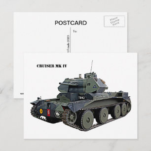 Carte Postale Char Cruiser Mk IV britannique