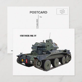 Carte Postale Char Cruiser Mk IV britannique