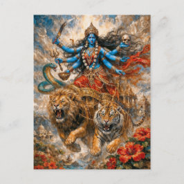 Carte Postale Char divin de Kali