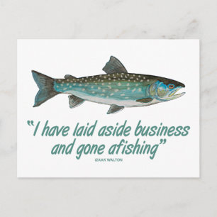 Carte Postale Char Fishing, Izaak Walton