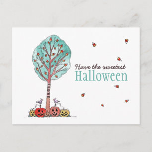 Carte Postale Charbon doux arbre de Corn Halloween
