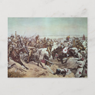 Carte Postale Charge des 21e Lancers à Omdurman 2