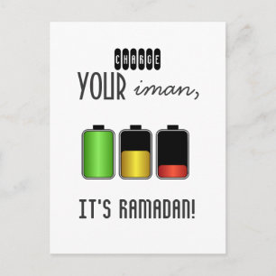 Carte Postale charge motivationnelle de l'islam Iman Ramadan Isl
