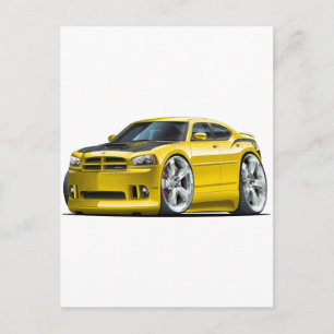 Carte Postale Chargeur Dodge Super Bee Yellow Car