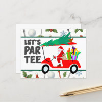 Chariot de golf avec Santa Claus Let Par Tee Golfe
