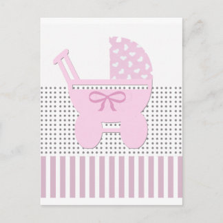 Carte Postale Chariot mignon de fille