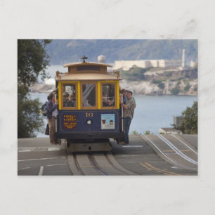 Carte Postale Chariots de téléphérique sur Hyde Street à San