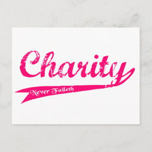 Carte Postale Charité Jamais Foi LDS Relief Society