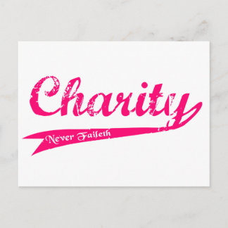 Carte Postale Charité Jamais Foi LDS Relief Society