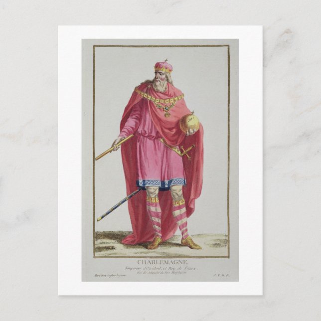 Carte Postale Charlemagne (742-814) de Receuil des Estampes, (Devant)