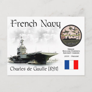 Carte Postale Charles de Gaulle (R91) porte-avions français