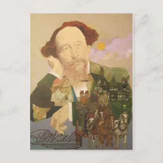 Carte Postale Charles Dickens, auteur anglais