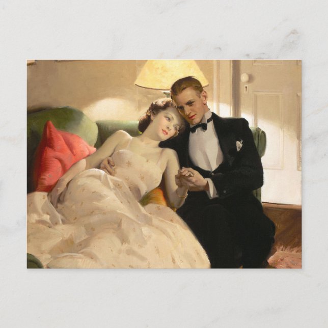 Carte Postale Charles Edward Chambers : Couple romantique (Devant)