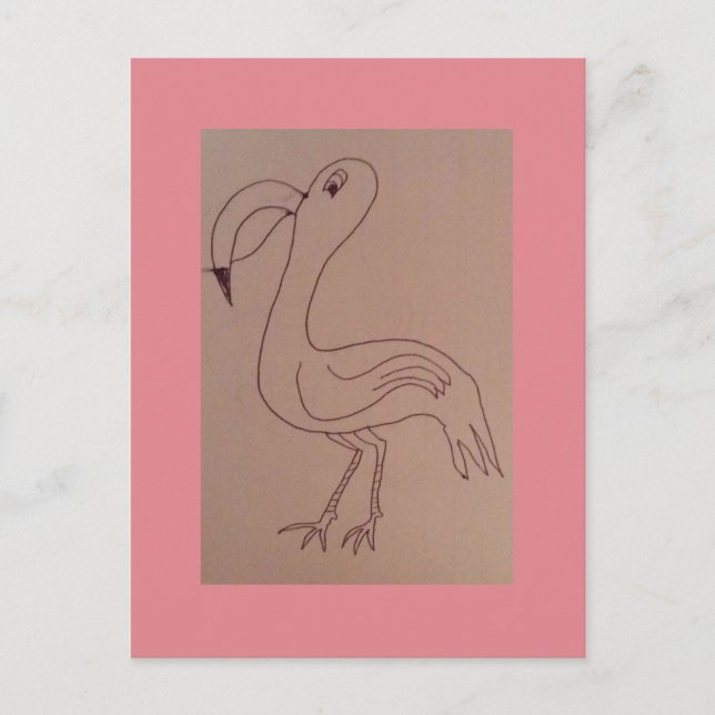 Carte Postale Charles Flamant rose (Devant)