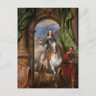 Carte Postale Charles I avec M de St Antoine par Anthony van Dyc