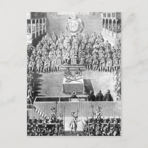 Carte Postale Charles I devant la Haute Cour de justice