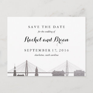 Carte postale Charleston Caroline du Sud Faux Arge