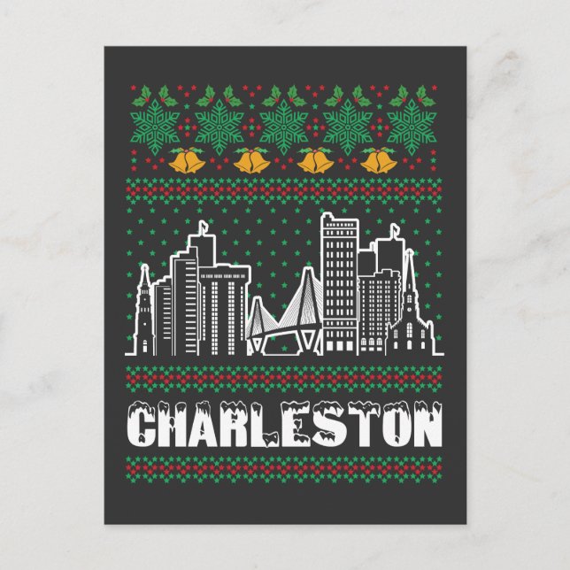 Carte Postale Charleston Caroline du Sud Noël laid (Devant)
