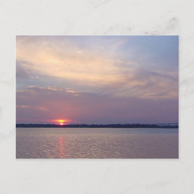 Carte Postale Charleston, SC Sunset (Devant)