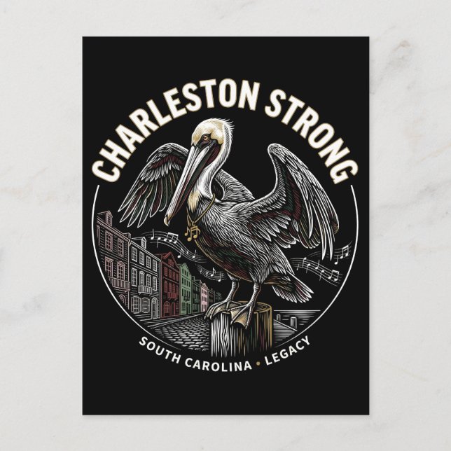 Carte Postale Charleston Strong Pelican Gullah Geechee Cultural  (Devant)