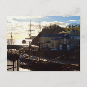 Carte Postale Charlestown Harbour Cornwall UK Poldark Situation