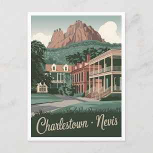 Carte Postale Charlestown Nevis Vintage