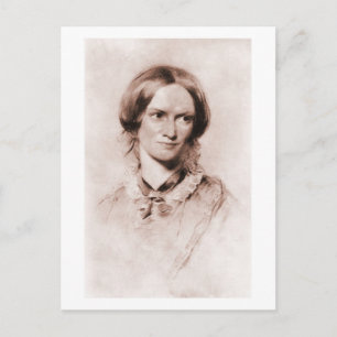 Carte Postale Charlotte Brontë sepia portrait par George Richmon