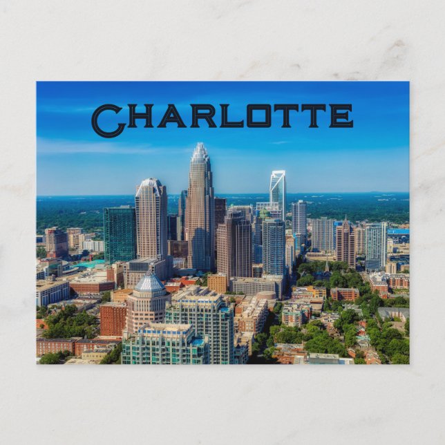 Carte Postale Charlotte, Caroline du Nord, USA (Devant)