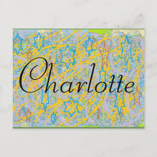 Carte Postale Charlotte de la télé spectacle orphelin Noir, abst