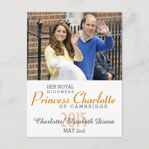 Carte Postale Charlotte Elizabeth Diana - Britannique Will Kate