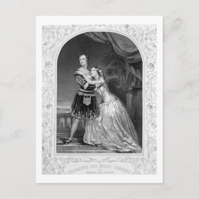 Carte Postale Charlotte et Susan Cushman comme Roméo et Juliet,  (Devant)