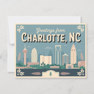 Carte postale Charlotte vintage | Salutations de