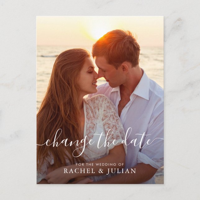 Carte Postale Charmant script changer la date (Devant)