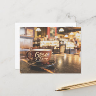 Carte Postale Charme café