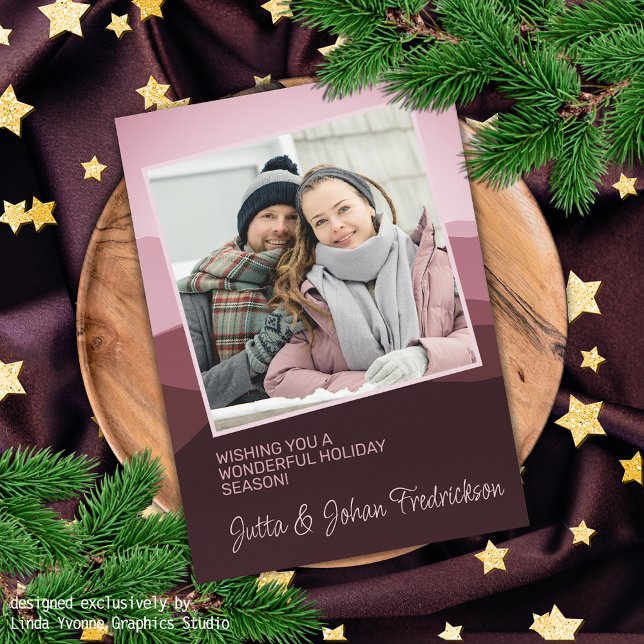 Carte Postale Charming Blush Pink Joyeuses Fêtes Abstraits (Créateur téléchargé)