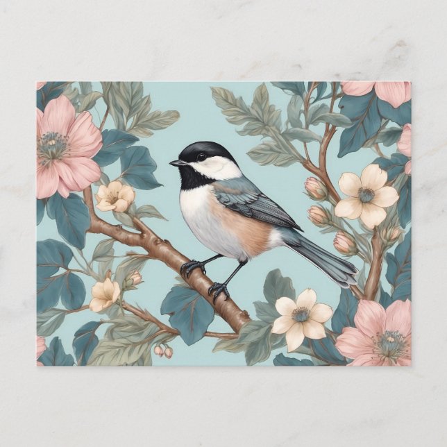 Carte Postale Charming Chickadee Bird (Devant)