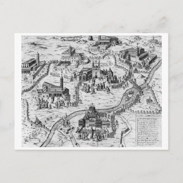 Carte Postale Charta Postalis Indulgentiae 7 Ecclesiarum Urbis (Devant)