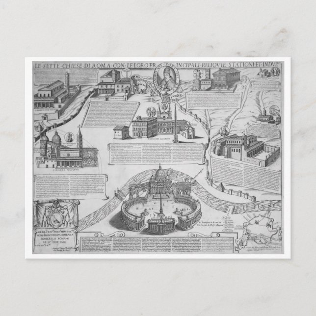 Carte Postale Charta PostalisIndulgentiae VII Ecclesiarum Urbis (Devant)