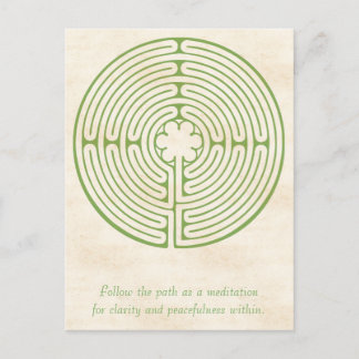 Carte Postale Chartres Labyrinth Green