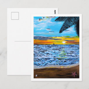 Carte Postale Chasing the Sunset Peinture d'Alfred Fox