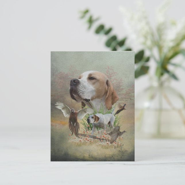 Carte Postale Chasse au faisan avec pointeurs, Art (Debout devant)