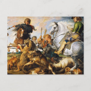 Carte Postale Chasse au loup et au renard Pièce maîtresse de Pet