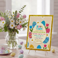 Chasse aux œufs de Pâques | Fête florale de vacanc