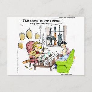 Carte Postale Chasse avec automatiques Cadeaux et T-shirts drôle