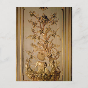 Carte Postale Chasse, boiseries de la salle à manger