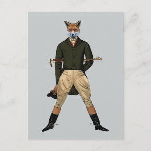 Carte Postale Chasse vintage au renard