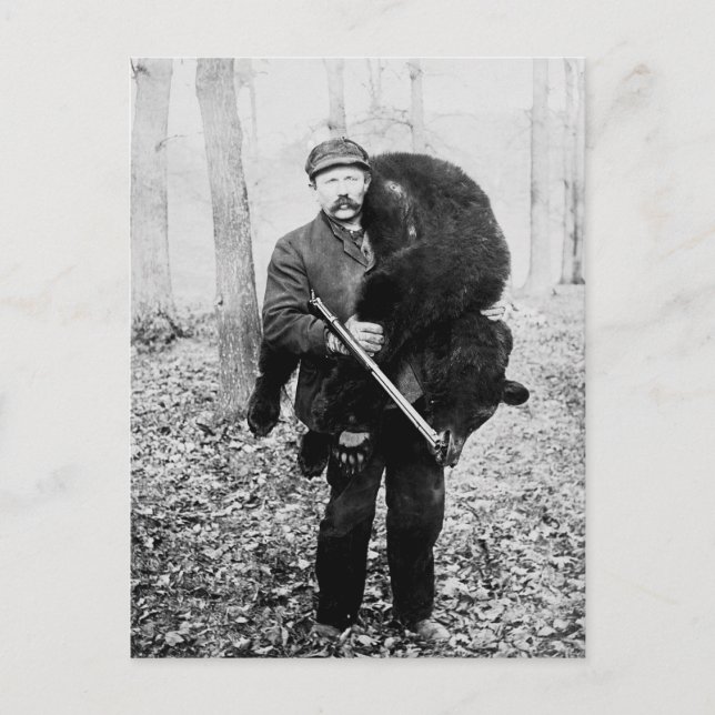 Carte Postale Chasseur d'ours, 1909 (Devant)