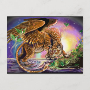Carte Postale Chasseur du Crépuscule Chat Volant